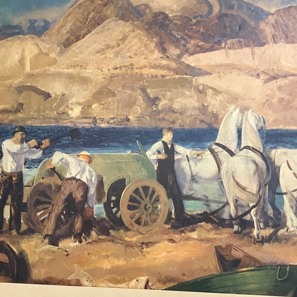 Sand town wall painting